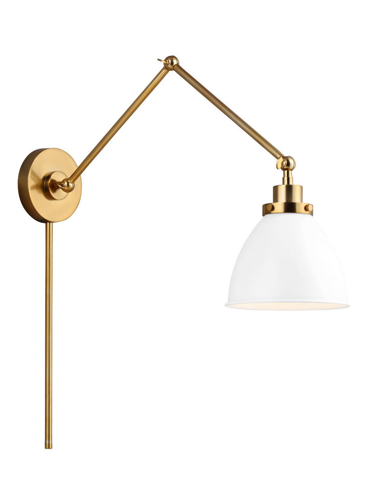Visual Comfort Studio Canada - CW1161MWTBBS - One Light Wall Sconce - Wellfleet - Matte White and Burnished Brass