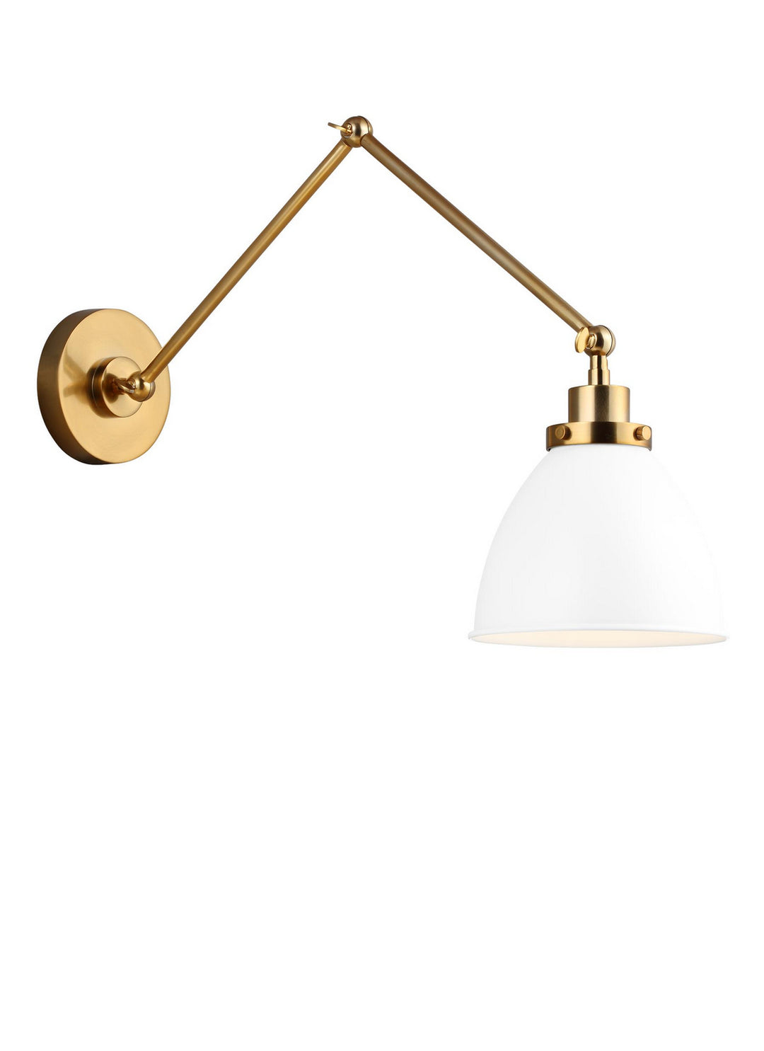 Visual Comfort Studio Canada - CW1161MWTBBS - One Light Wall Sconce - Wellfleet - Matte White and Burnished Brass