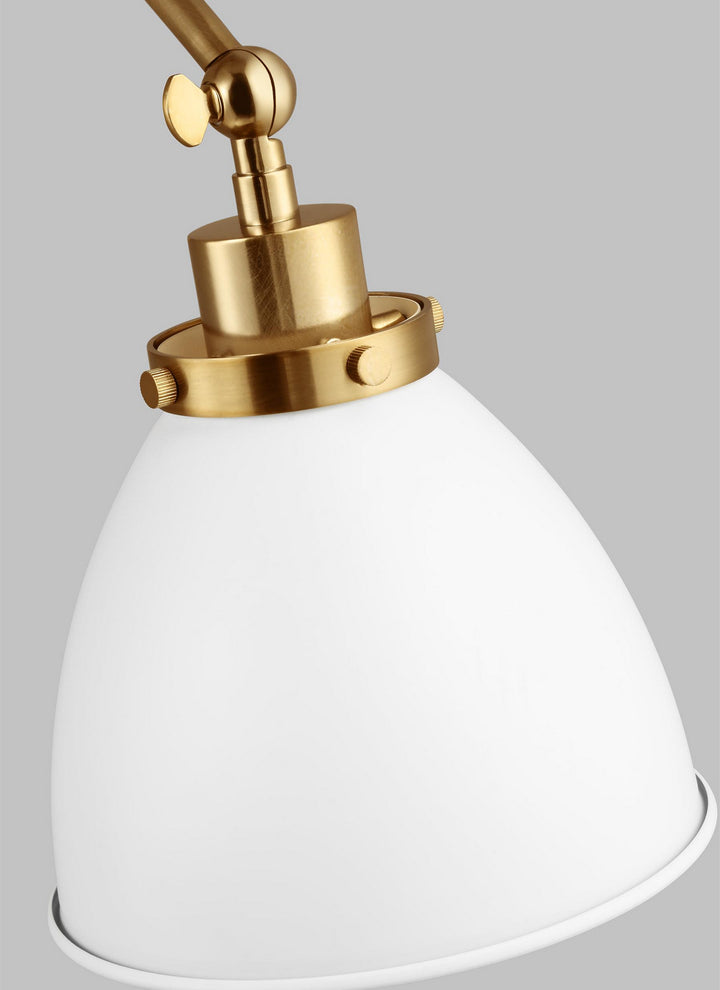 Visual Comfort Studio Canada - CW1161MWTBBS - One Light Wall Sconce - Wellfleet - Matte White and Burnished Brass