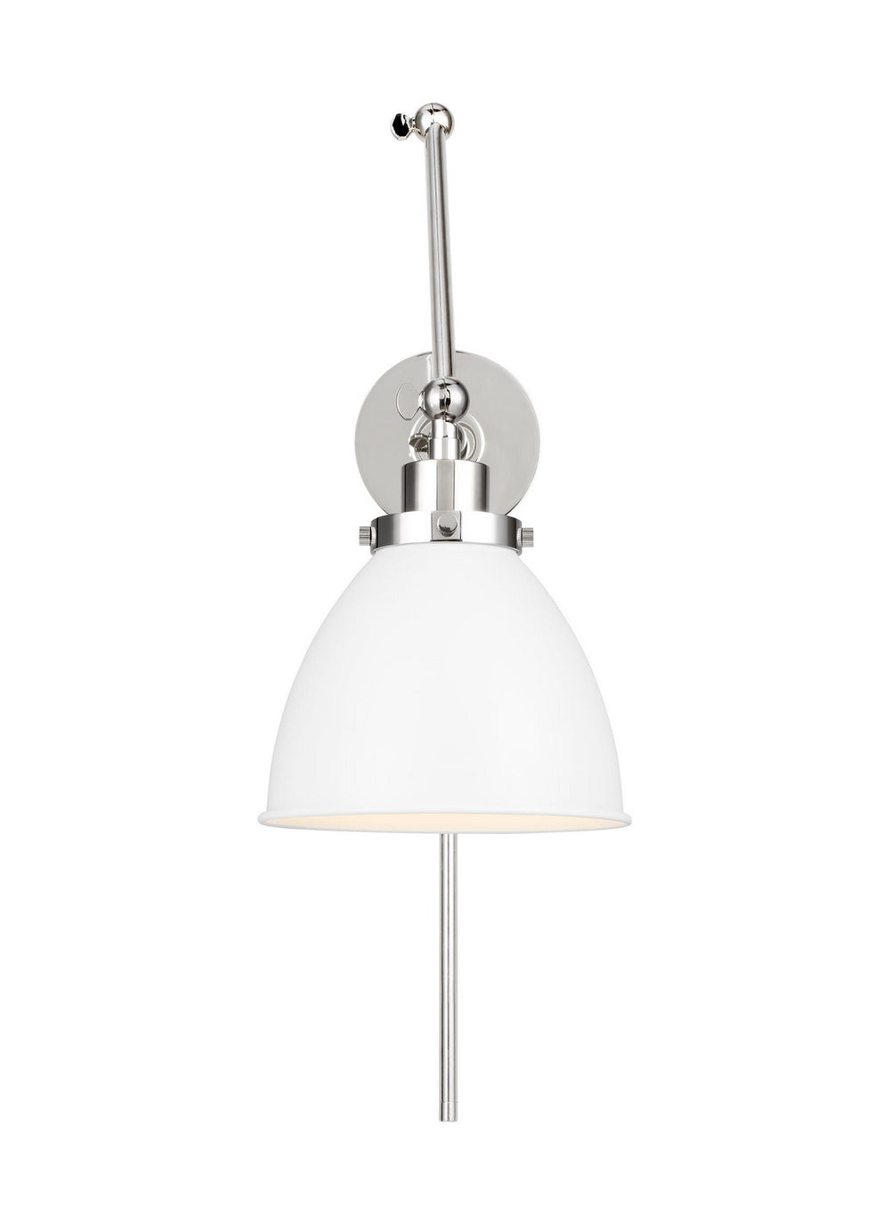 Visual Comfort Studio Canada - CW1161MWTPN - One Light Wall Sconce - Wellfleet - Matte White and Polished Nickel