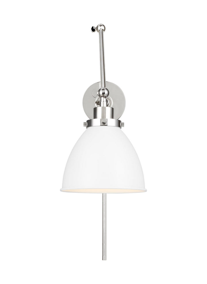 Visual Comfort Studio Canada - CW1161MWTPN - One Light Wall Sconce - Wellfleet - Matte White and Polished Nickel