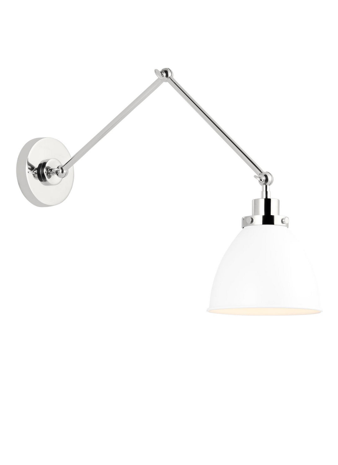 Visual Comfort Studio Canada - CW1161MWTPN - One Light Wall Sconce - Wellfleet - Matte White and Polished Nickel