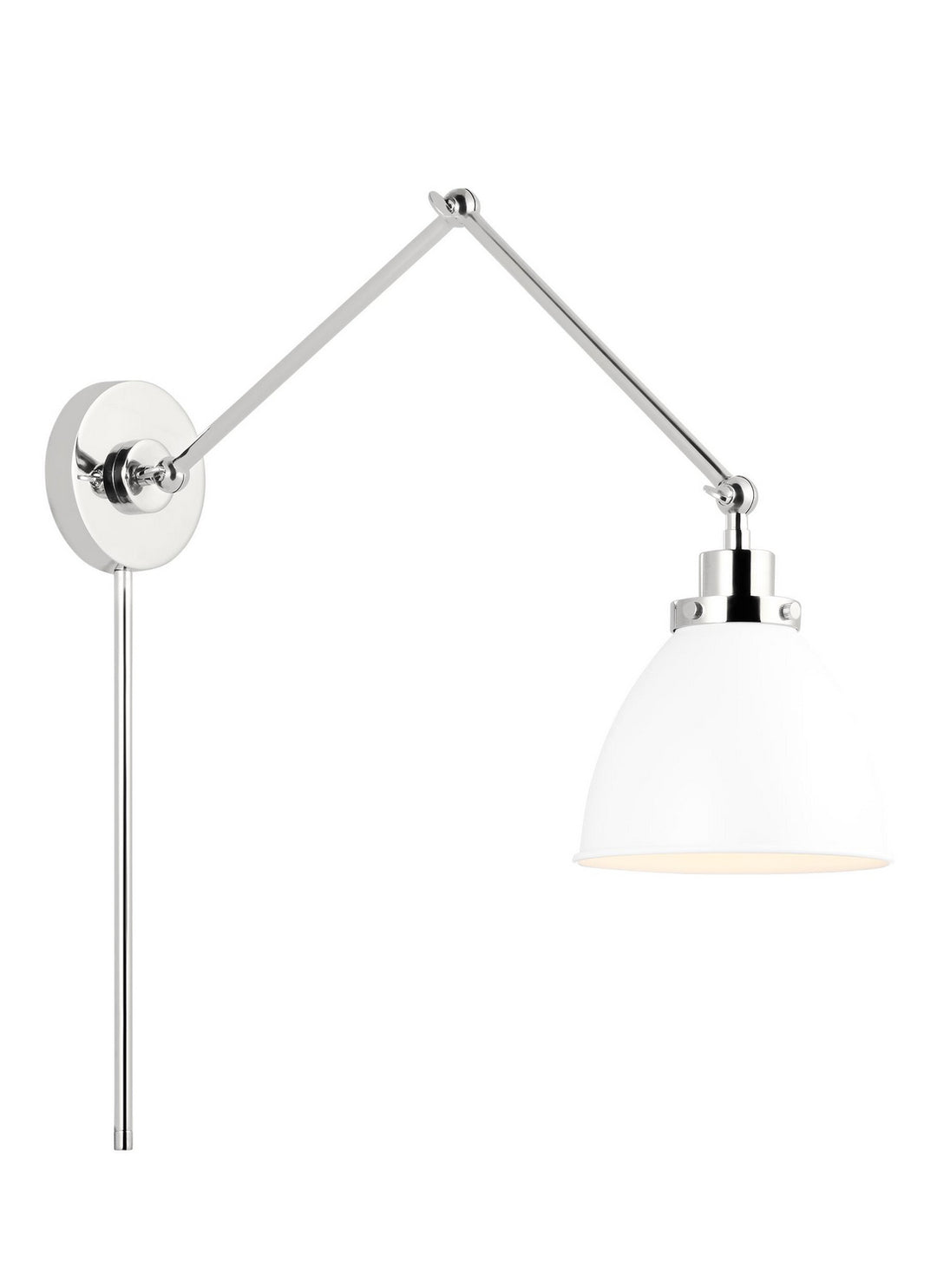 Visual Comfort Studio Canada - CW1161MWTPN - One Light Wall Sconce - Wellfleet - Matte White and Polished Nickel