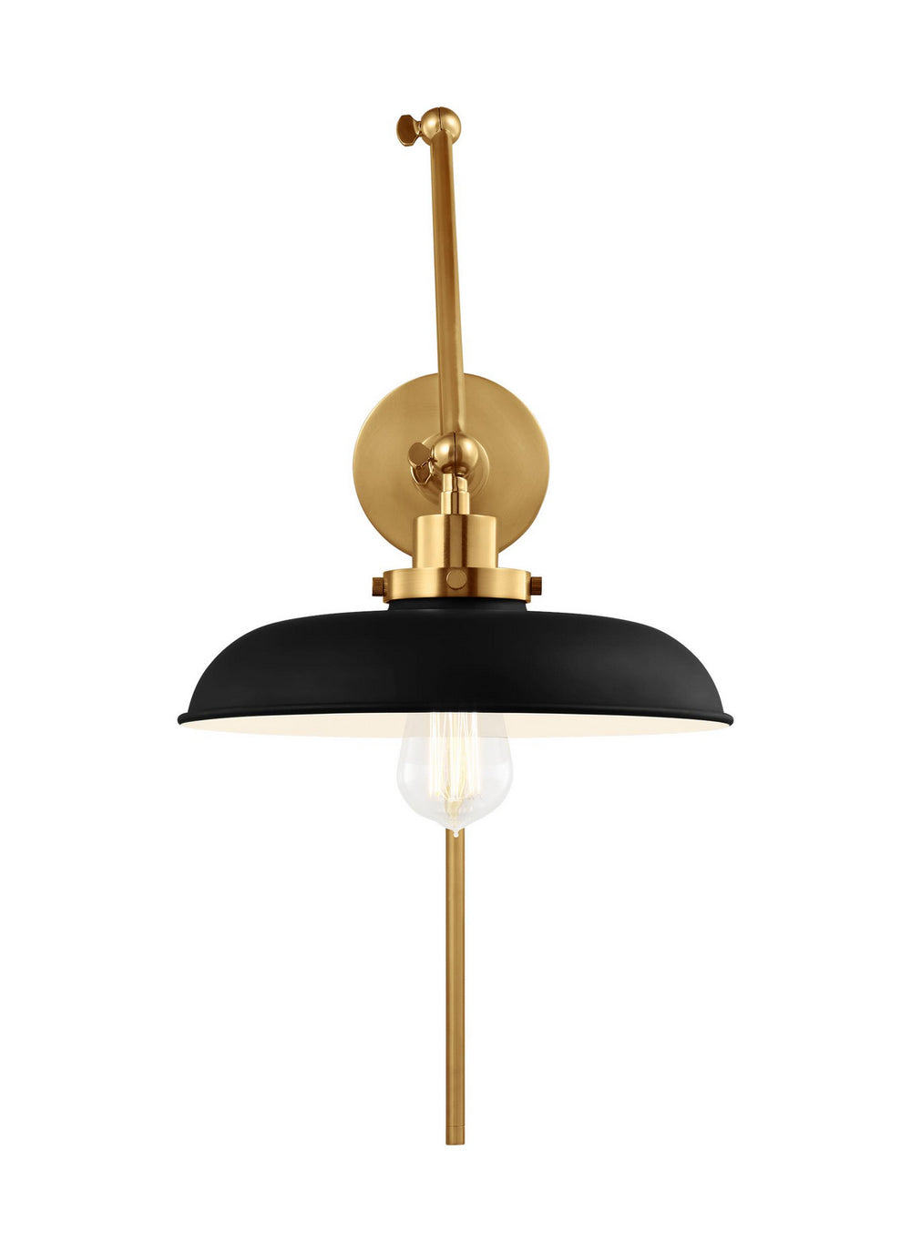 Visual Comfort Studio Canada - CW1171MBKBBS - One Light Wall Sconce - Wellfleet - Midnight Black and Burnished Brass