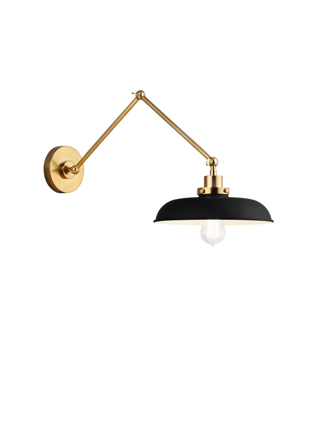 Visual Comfort Studio Canada - CW1171MBKBBS - One Light Wall Sconce - Wellfleet - Midnight Black and Burnished Brass