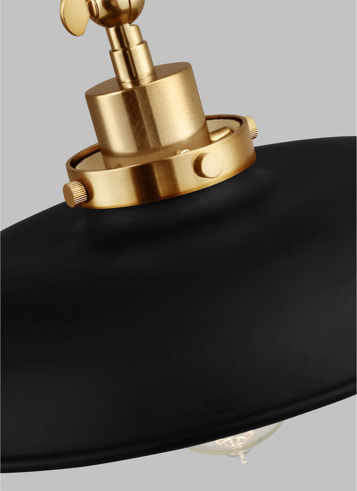 Visual Comfort Studio Canada - CW1171MBKBBS - One Light Wall Sconce - Wellfleet - Midnight Black and Burnished Brass