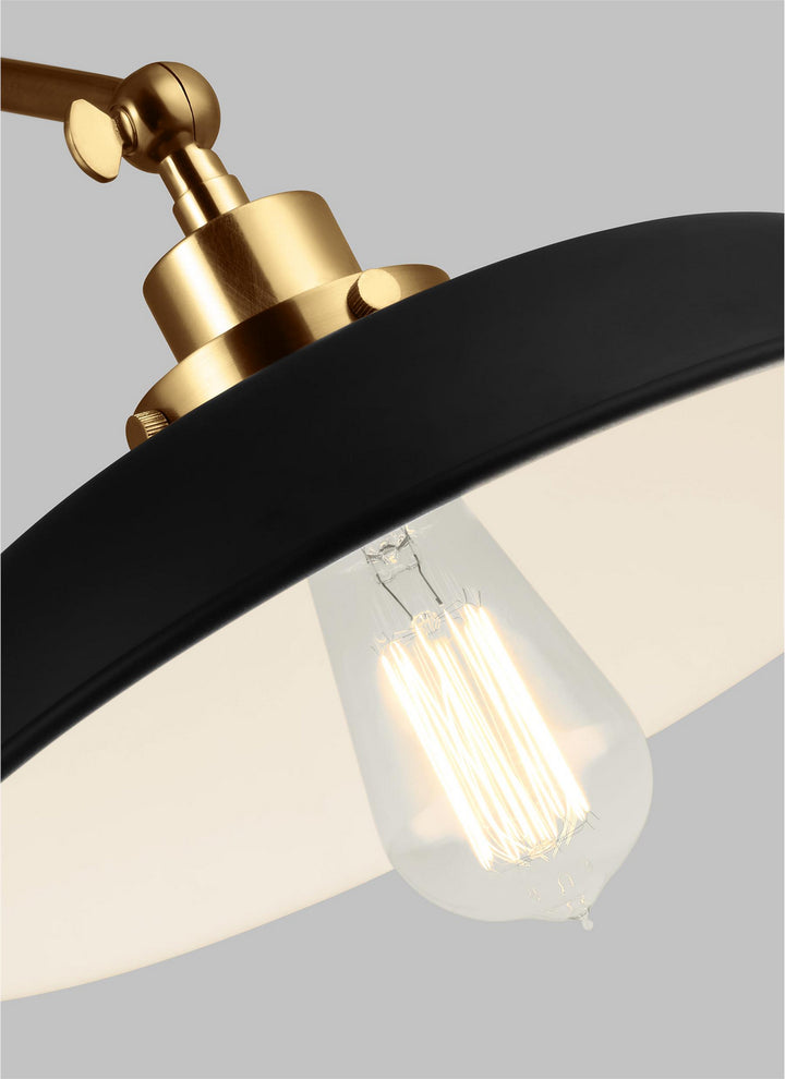Visual Comfort Studio Canada - CW1171MBKBBS - One Light Wall Sconce - Wellfleet - Midnight Black and Burnished Brass