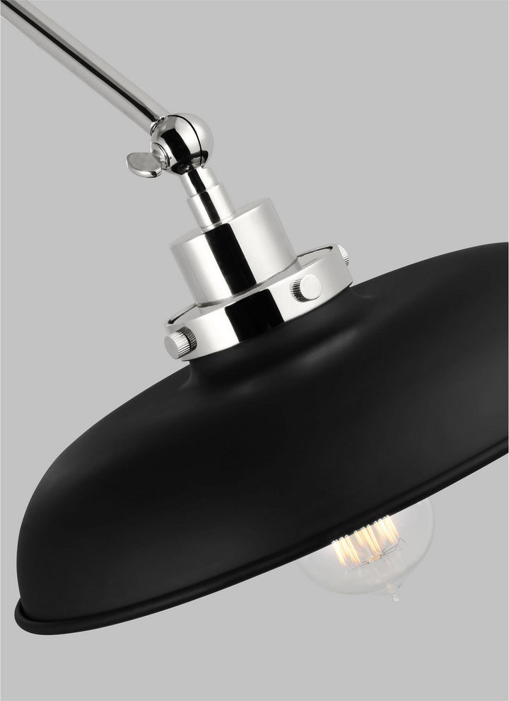 Visual Comfort Studio Canada - CW1171MBKPN - One Light Wall Sconce - Wellfleet - Midnight Black and Polished Nickel