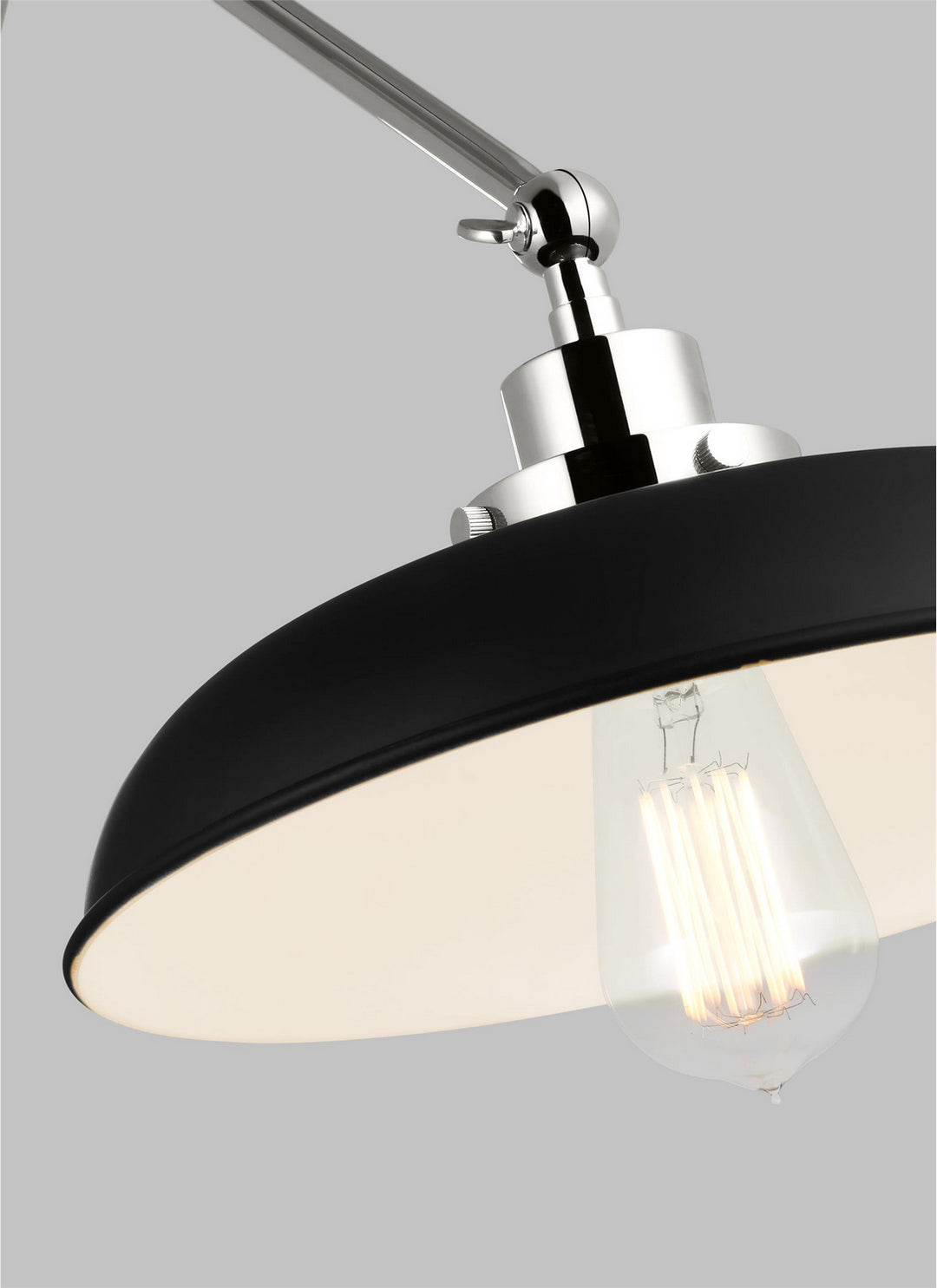 Visual Comfort Studio Canada - CW1171MBKPN - One Light Wall Sconce - Wellfleet - Midnight Black and Polished Nickel