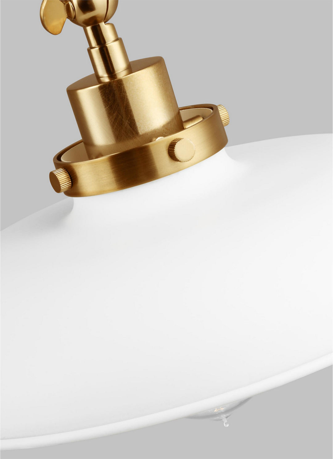 Visual Comfort Studio Canada - CW1171MWTBBS - One Light Wall Sconce - Wellfleet - Matte White and Burnished Brass