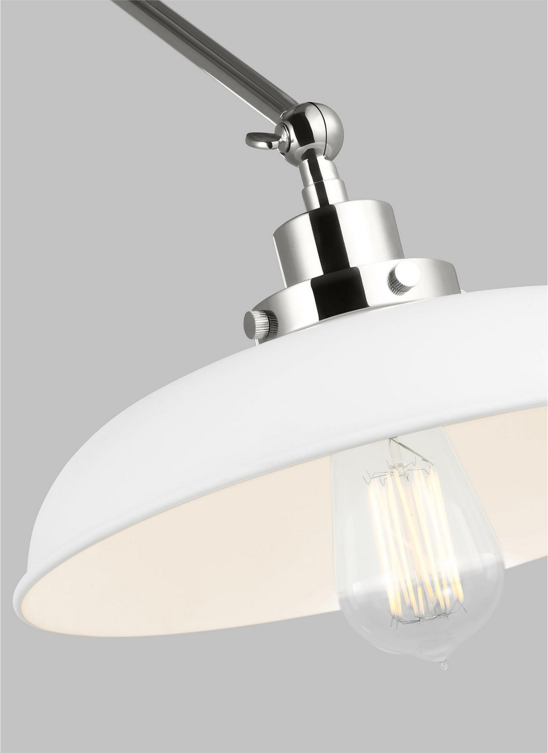 Visual Comfort Studio Canada - CW1171MWTPN - One Light Wall Sconce - Wellfleet - Matte White and Polished Nickel