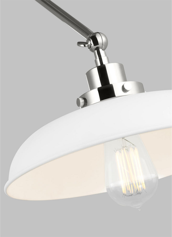 Visual Comfort Studio Canada - CW1171MWTPN - One Light Wall Sconce - Wellfleet - Matte White and Polished Nickel