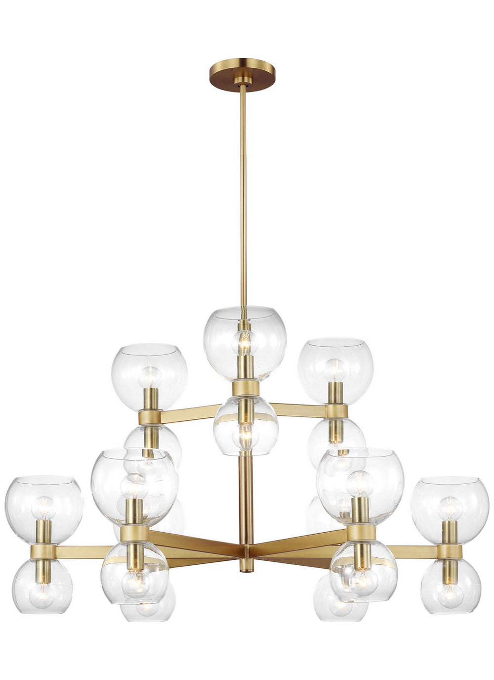 Visual Comfort Studio Canada - KSC10018BBSCG - 18 Light Chandelier - Londyn - Burnished Brass with Clear Glass