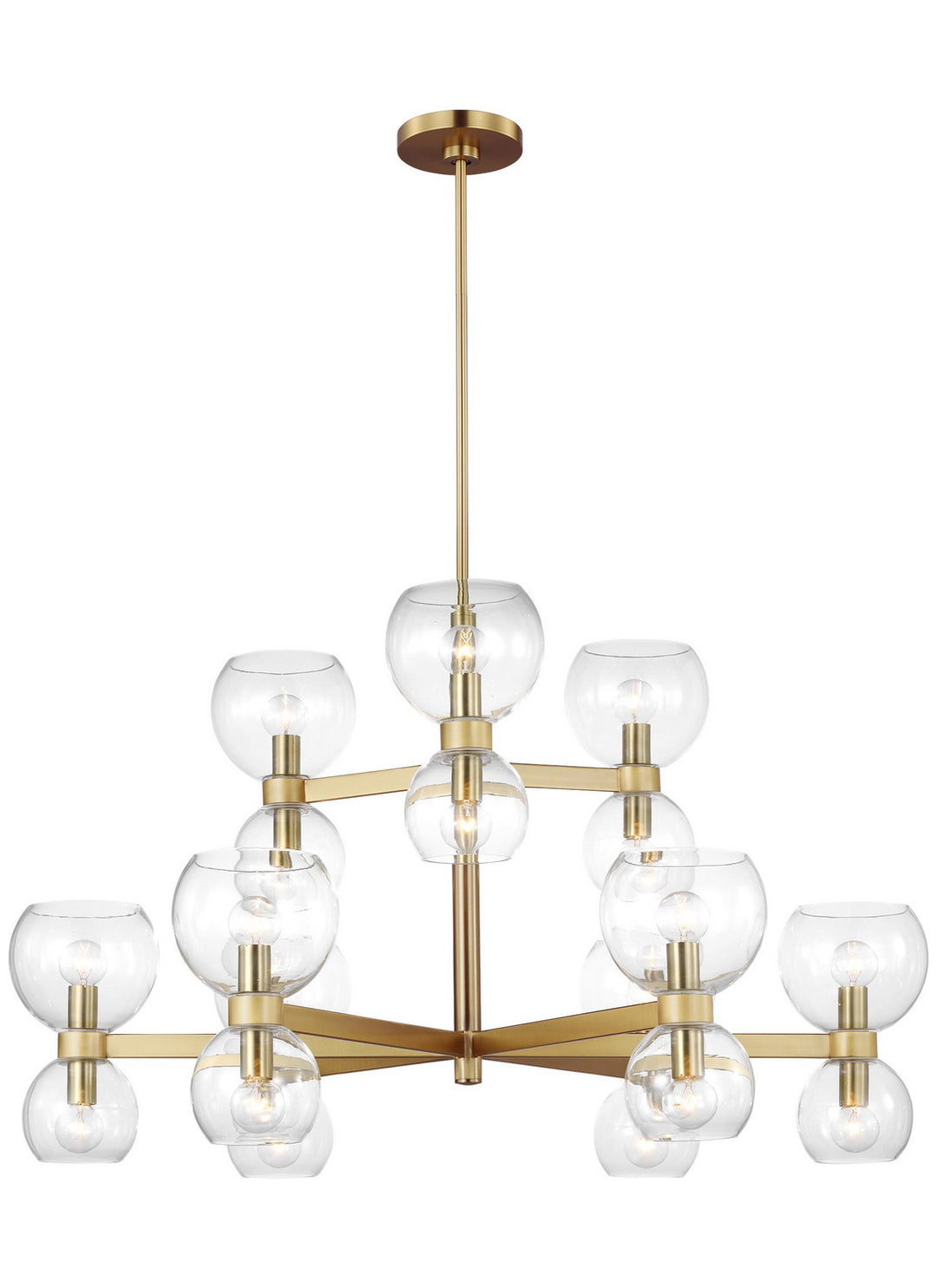 Visual Comfort Studio Canada - KSC10018BBSCG - 18 Light Chandelier - Londyn - Burnished Brass with Clear Glass