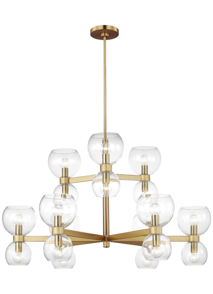 Visual Comfort Studio Canada - KSC10018BBSCG - 18 Light Chandelier - Londyn - Burnished Brass with Clear Glass