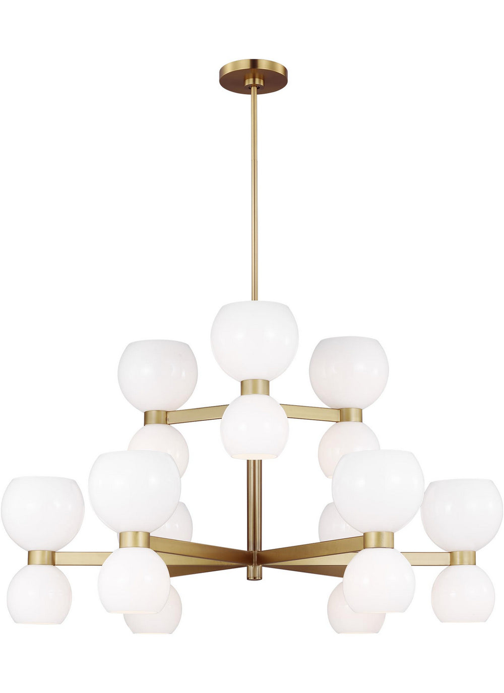Visual Comfort Studio Canada - KSC10018BBSMG - 18 Light Chandelier - Londyn - Burnished Brass with Milk White Glass