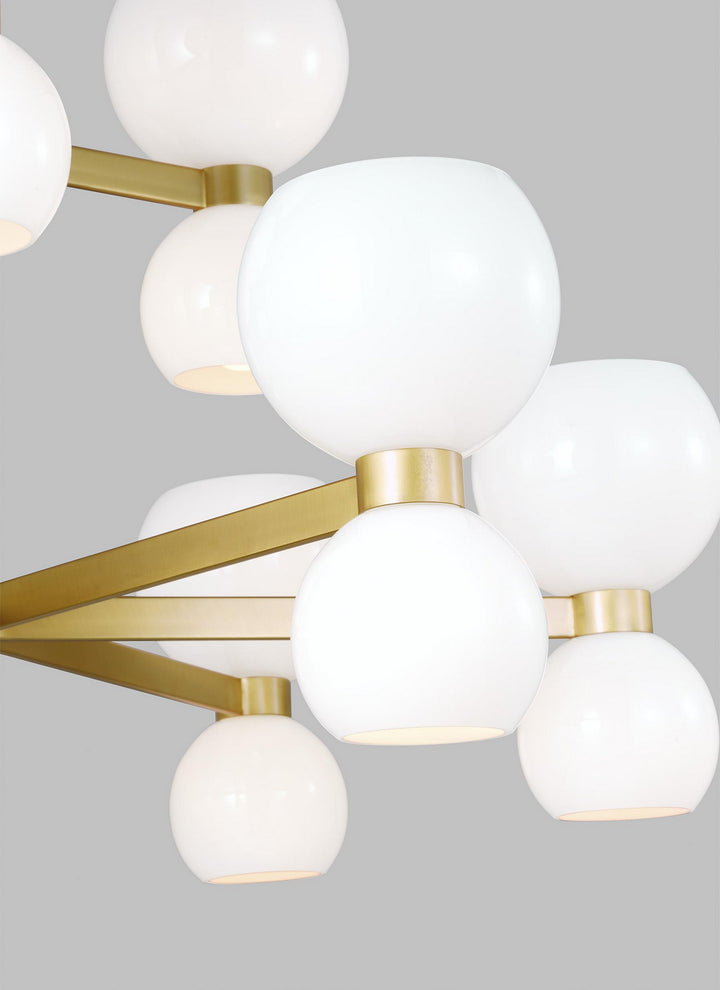 Visual Comfort Studio Canada - KSC10018BBSMG - 18 Light Chandelier - Londyn - Burnished Brass with Milk White Glass