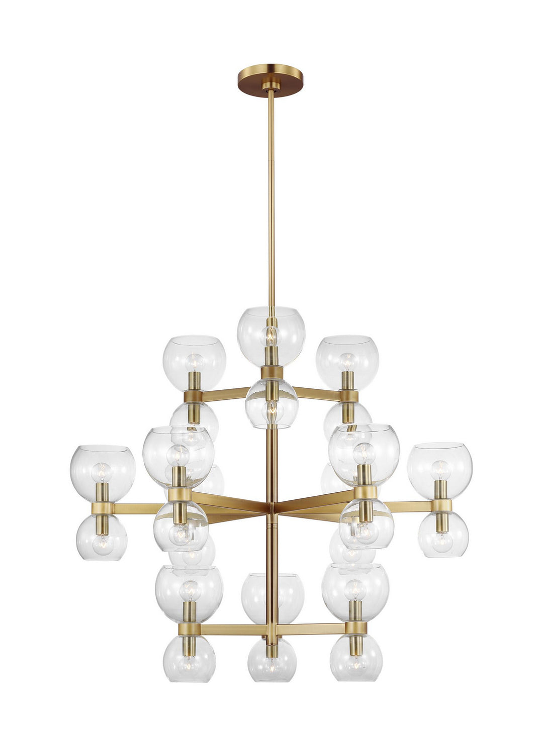 Visual Comfort Studio Canada - KSC10124BBSCG - 24 Light Chandelier - Londyn - Burnished Brass with Clear Glass