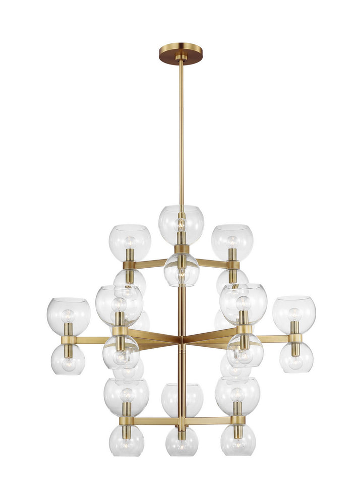 Visual Comfort Studio Canada - KSC10124BBSCG - 24 Light Chandelier - Londyn - Burnished Brass with Clear Glass