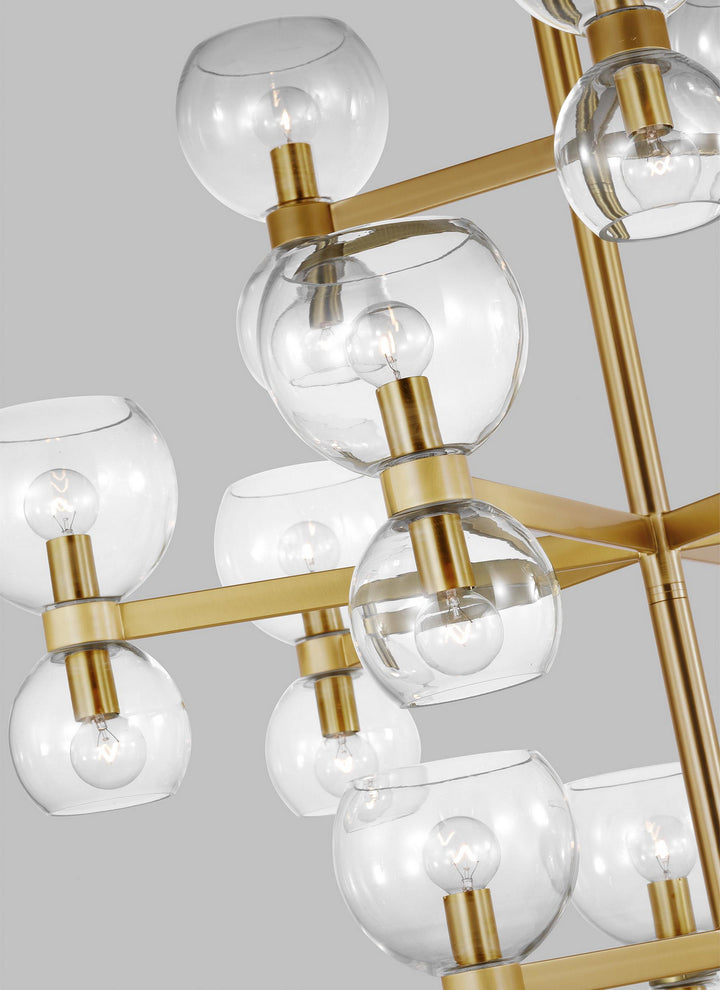 Visual Comfort Studio Canada - KSC10124BBSCG - 24 Light Chandelier - Londyn - Burnished Brass with Clear Glass