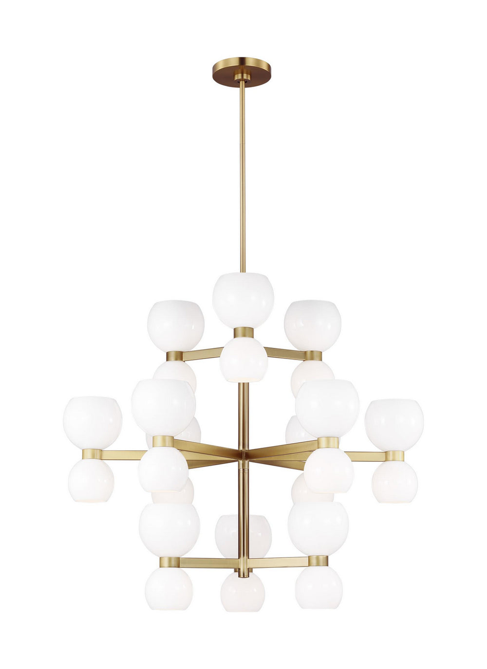 Visual Comfort Studio Canada - KSC10124BBSMG - 24 Light Chandelier - Londyn - Burnished Brass with Milk White Glass