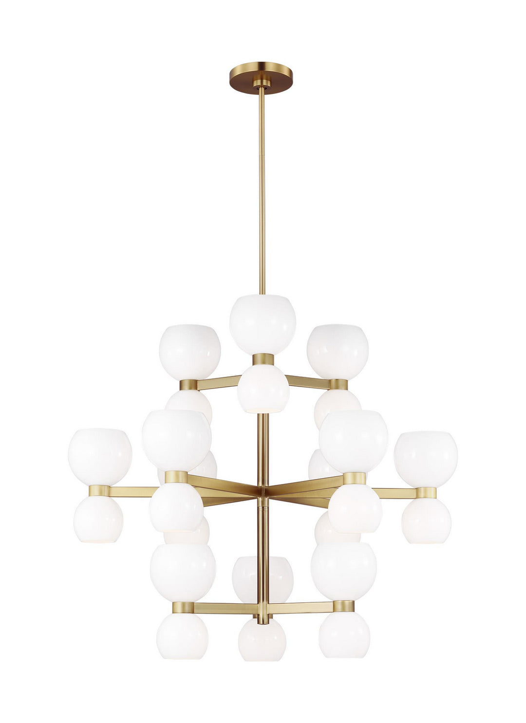 Visual Comfort Studio Canada - KSC10124BBSMG - 24 Light Chandelier - Londyn - Burnished Brass with Milk White Glass