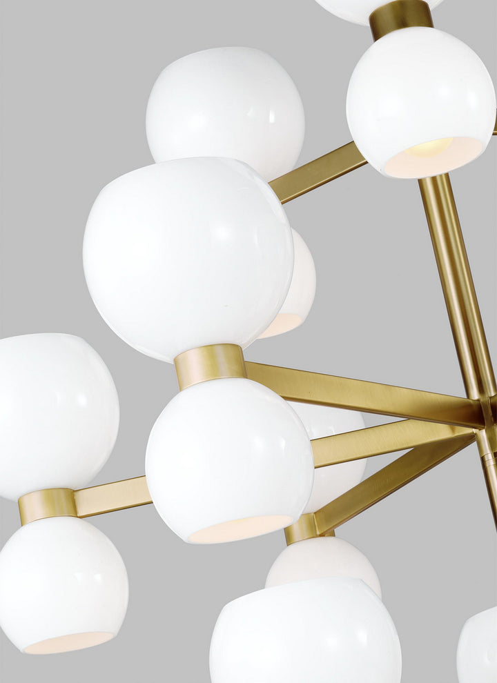 Visual Comfort Studio Canada - KSC10124BBSMG - 24 Light Chandelier - Londyn - Burnished Brass with Milk White Glass