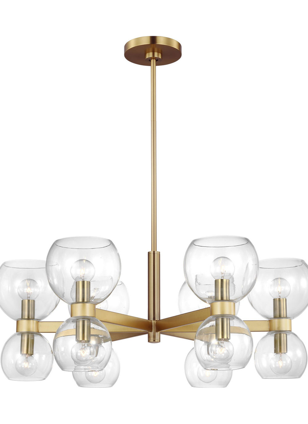 Visual Comfort Studio Canada - KSC10212BBSCG - Six Light Chandelier - Londyn - Burnished Brass with Clear Glass