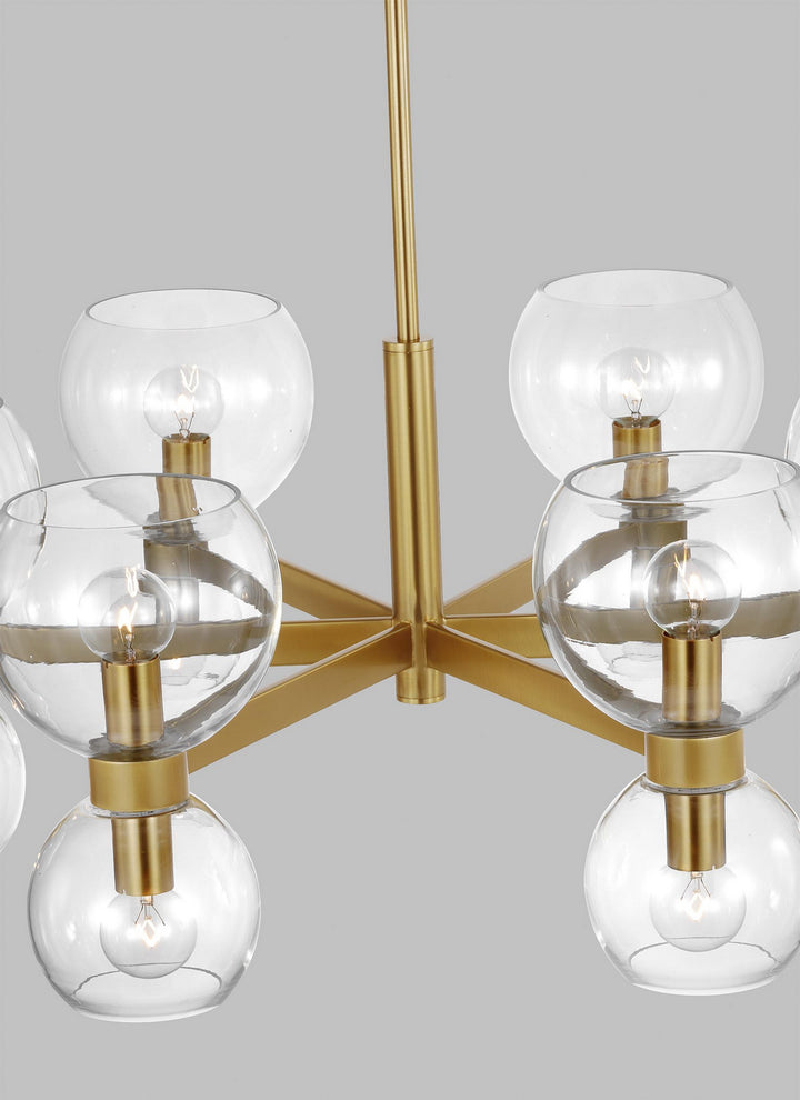 Visual Comfort Studio Canada - KSC10212BBSCG - Six Light Chandelier - Londyn - Burnished Brass with Clear Glass