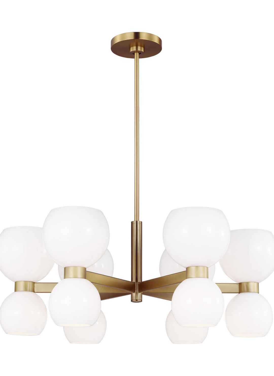 Visual Comfort Studio Canada - KSC10212BBSMG - 12 Light Chandelier - Londyn - Burnished Brass with Milk White Glass