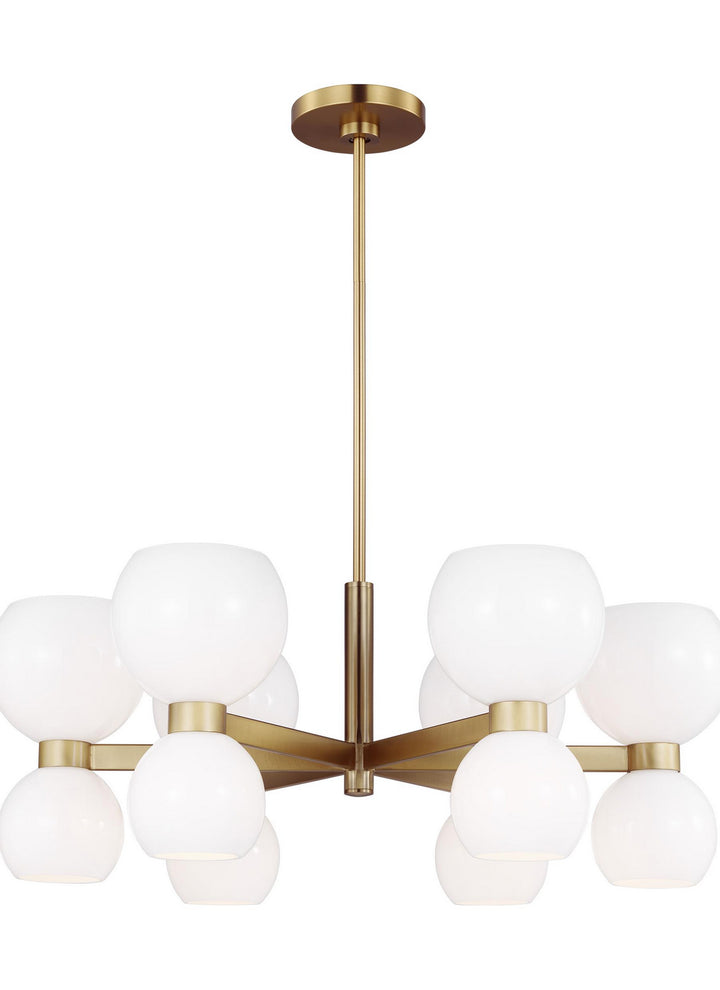Visual Comfort Studio Canada - KSC10212BBSMG - 12 Light Chandelier - Londyn - Burnished Brass with Milk White Glass