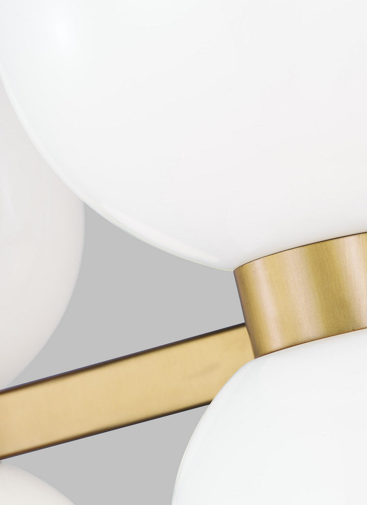 Visual Comfort Studio Canada - KSF1036BBSMG - Six Light Semi Flush Mount - Londyn - Burnished Brass with Milk White Glass