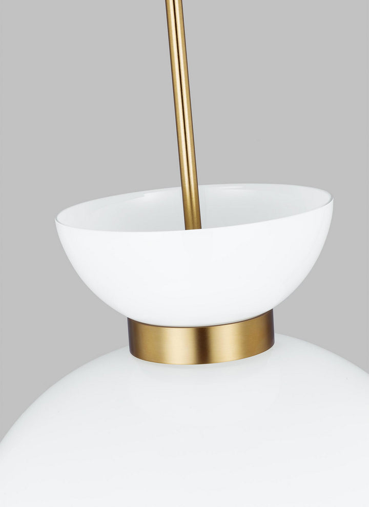 Visual Comfort Studio Canada - KSP1021BBSMG - One Light Pendant - Londyn - Burnished Brass with Milk White Glass