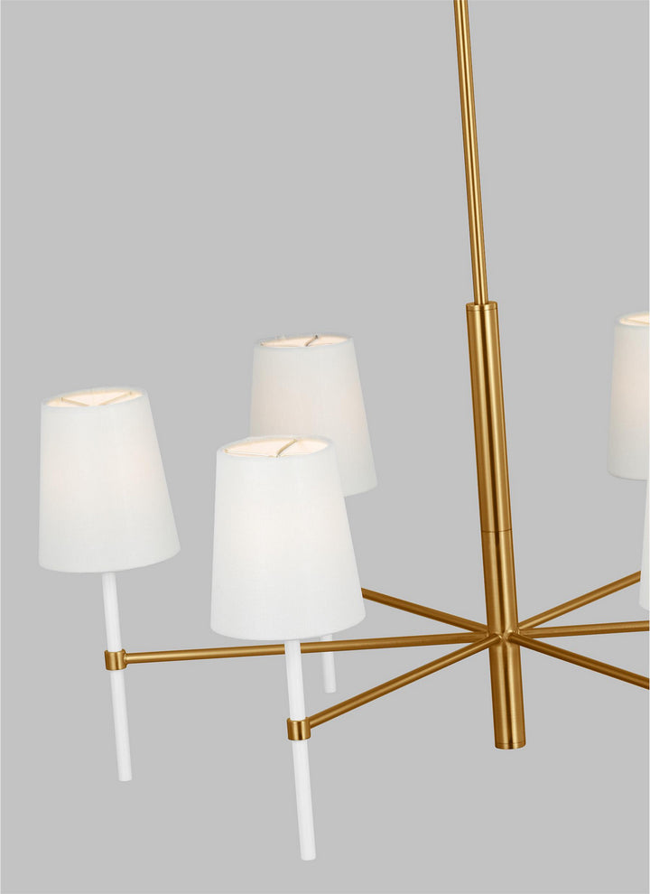 Visual Comfort Studio Canada - KSC1086BBSGW - Six Light Chandelier - Monroe - Burnished Brass