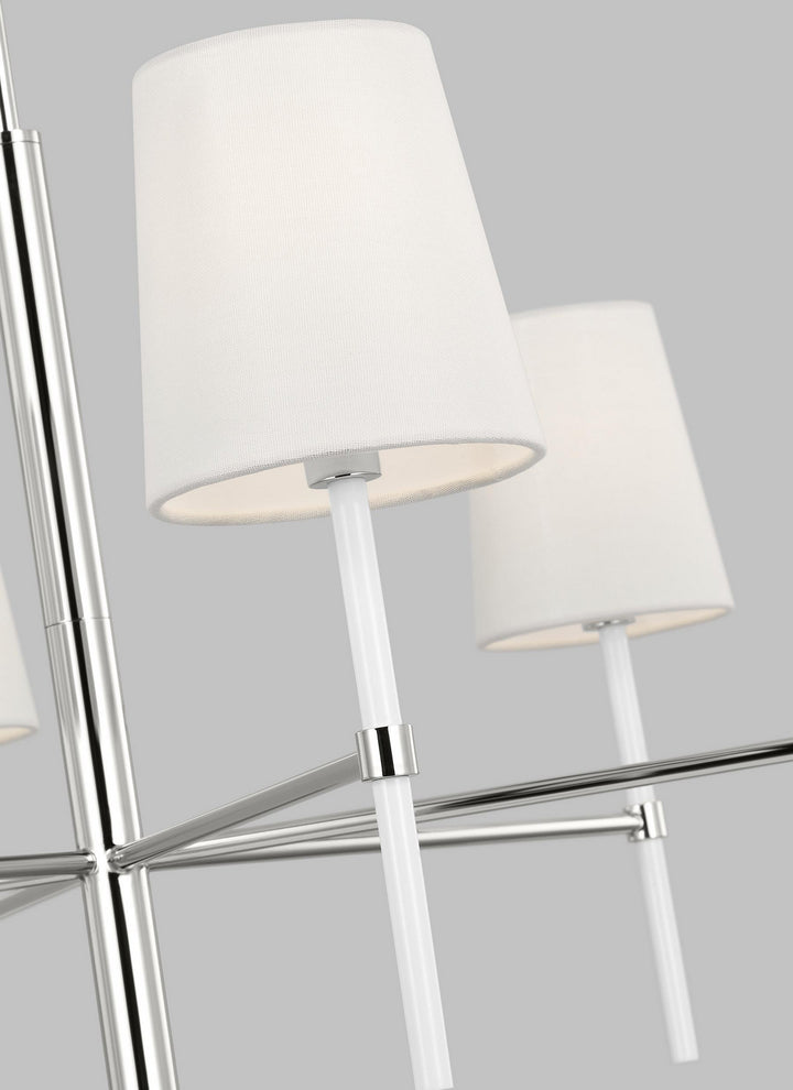 Visual Comfort Studio Canada - KSC1086PNGW - Six Light Chandelier - Monroe - Polished Nickel
