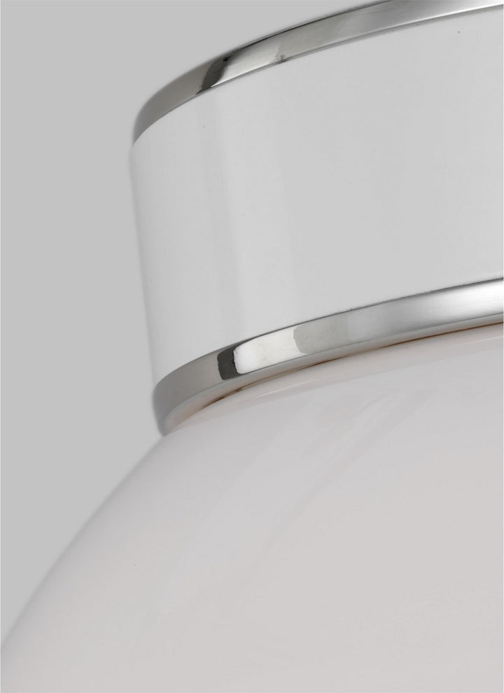 Visual Comfort Studio Canada - KSF1051PNGW - One Light Flush Mount - Monroe - Polished Nickel