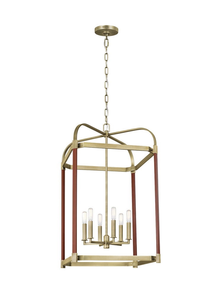 Visual Comfort Studio Canada - LC1156TWB - Six Light Lantern - Hadley - Time Worn Brass