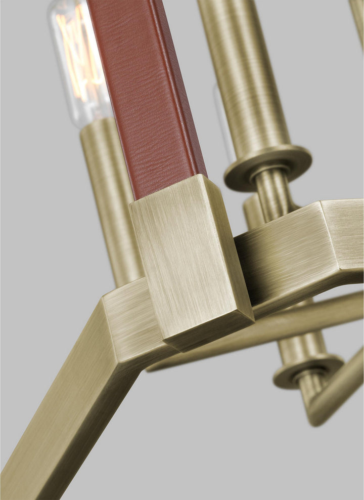 Visual Comfort Studio Canada - LC1156TWB - Six Light Lantern - Hadley - Time Worn Brass