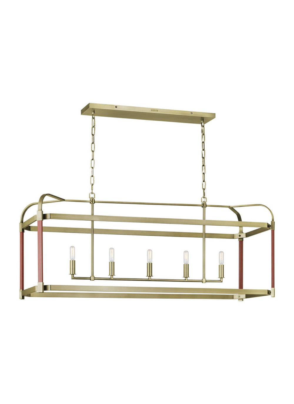 Visual Comfort Studio Canada - LC1165TWB - Five Light Chandelier - Hadley - Time Worn Brass