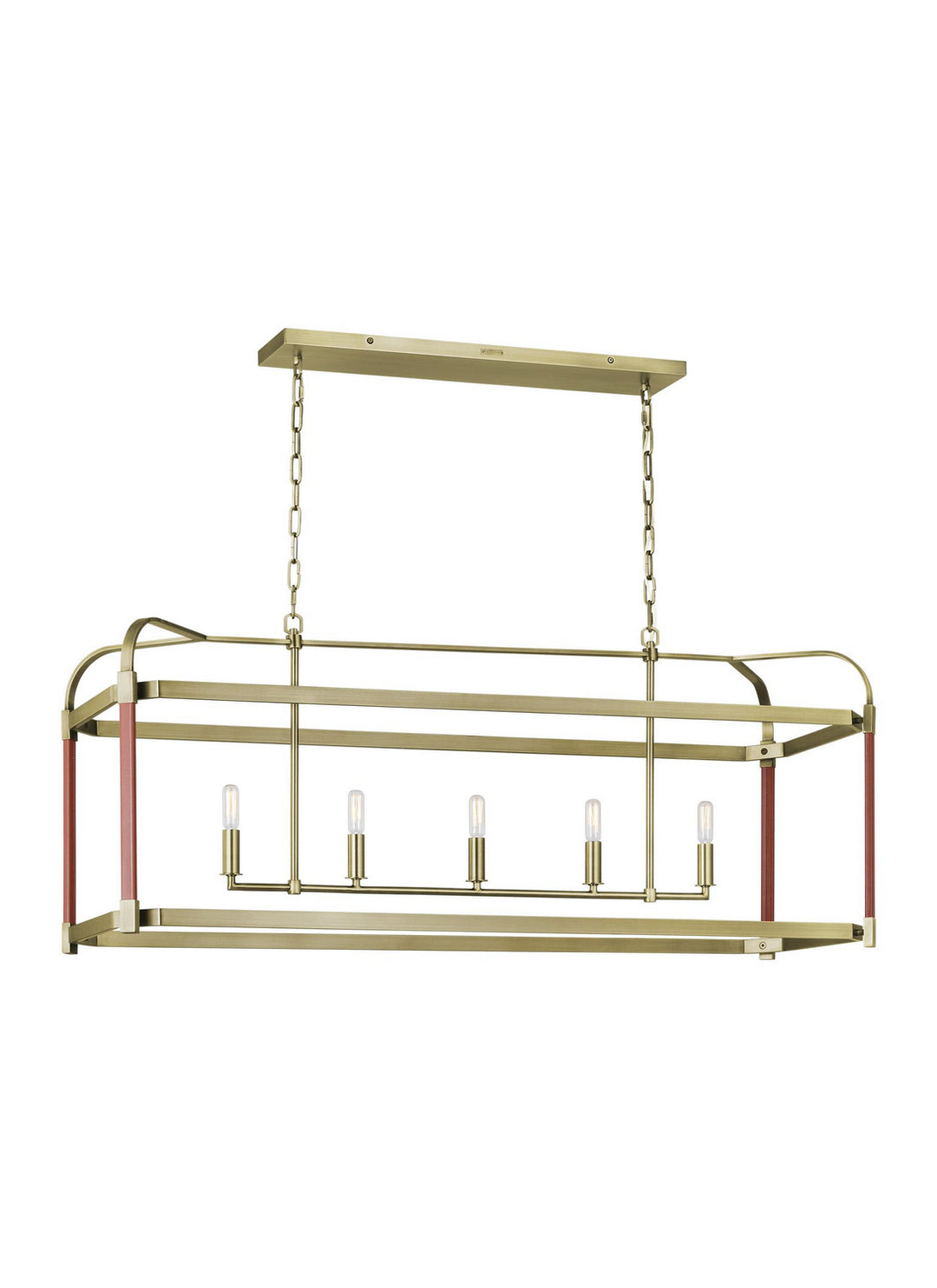 Visual Comfort Studio Canada - LC1165TWB - Five Light Chandelier - Hadley - Time Worn Brass