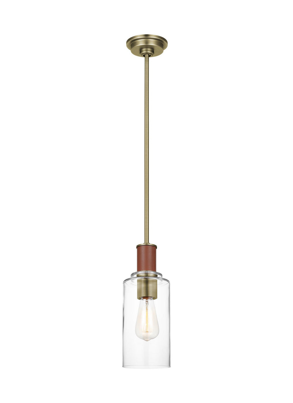 Visual Comfort Studio Canada - LP1071TWBCG - One Light Pendant - Hadley - Time Worn Brass