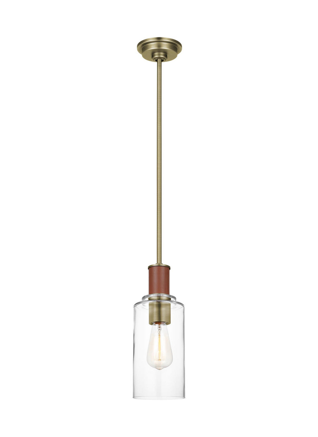 Visual Comfort Studio Canada - LP1071TWBCG - One Light Pendant - Hadley - Time Worn Brass
