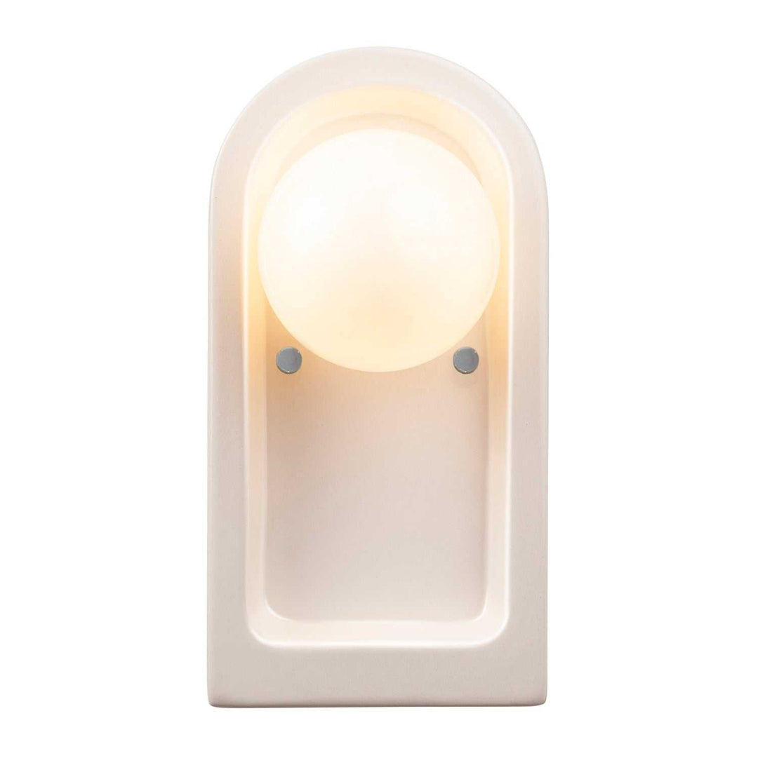 Ambiance Collection One Light Wall Sconce in Gloss White Justice Designs
