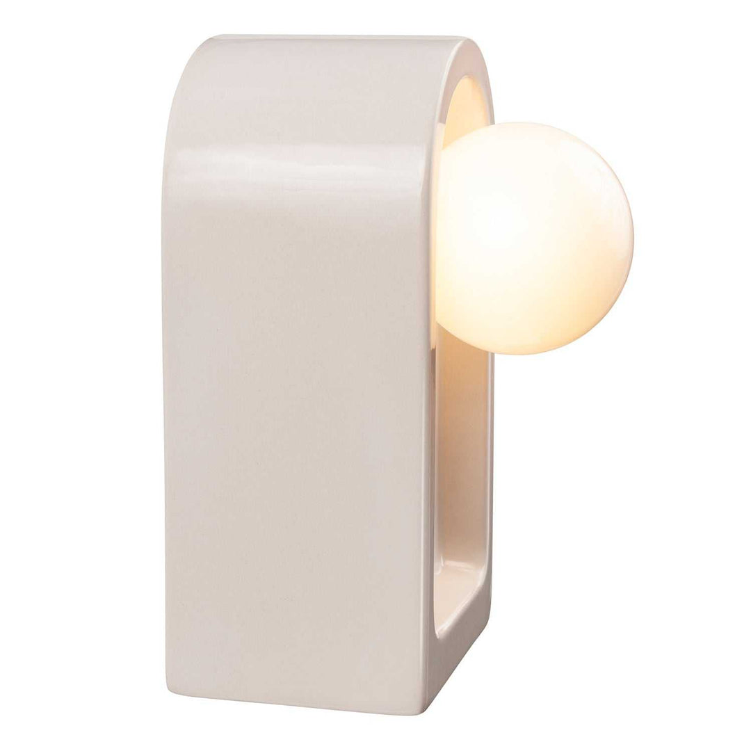 Ambiance Collection One Light Wall Sconce in Gloss White Justice Designs
