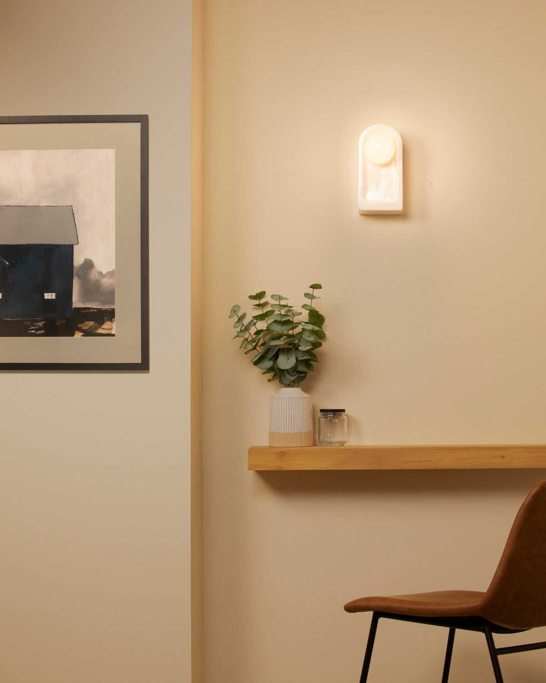 Ambiance Collection One Light Wall Sconce in Gloss White Justice Designs