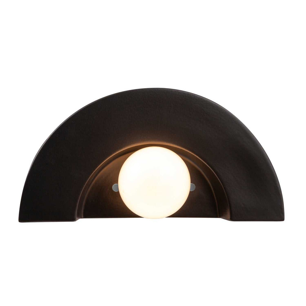 Ambiance Collection One Light Wall Sconce in Carbon - Matte Black Justice Designs