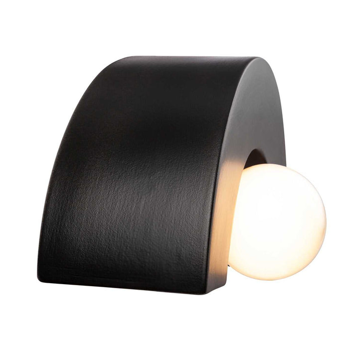 Ambiance Collection One Light Wall Sconce in Carbon - Matte Black Justice Designs