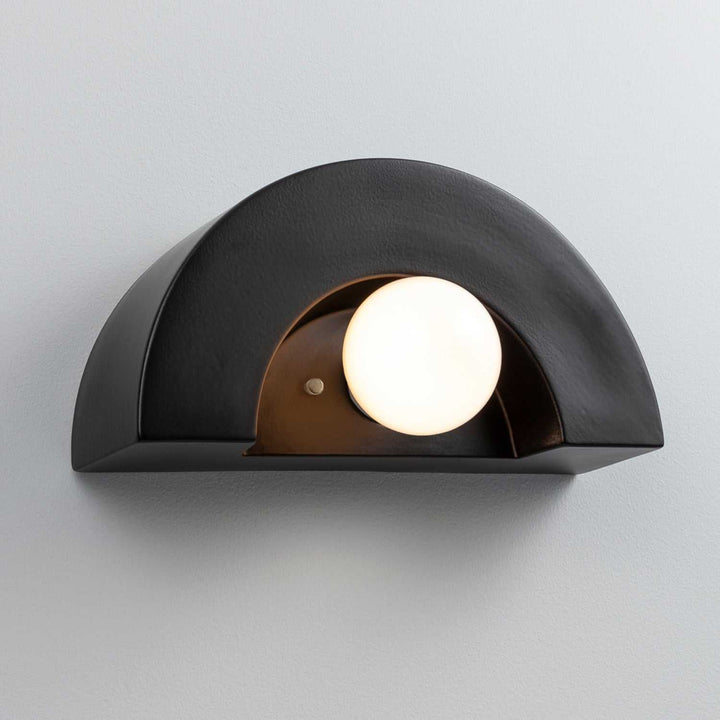 Ambiance Collection One Light Wall Sconce in Carbon - Matte Black Justice Designs