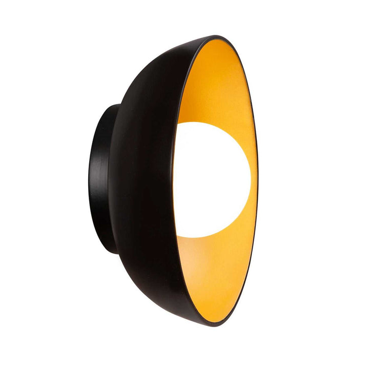 Ambiance Collection Wall Sconce in Carbon Matte Black with Champagne Gold internal finish Justice Designs