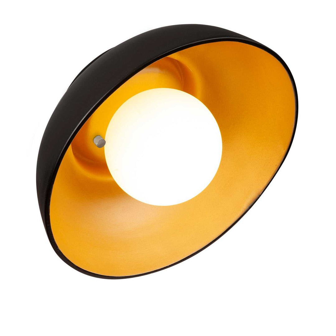 Ambiance Collection Wall Sconce in Carbon Matte Black with Champagne Gold internal finish Justice Designs